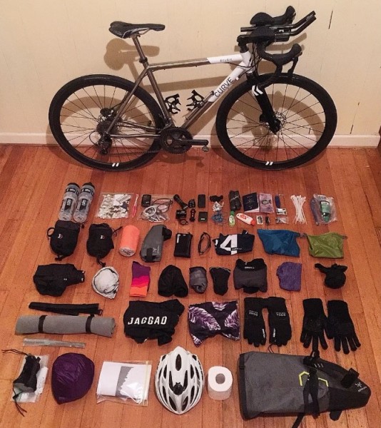 Bike and kit flatlay